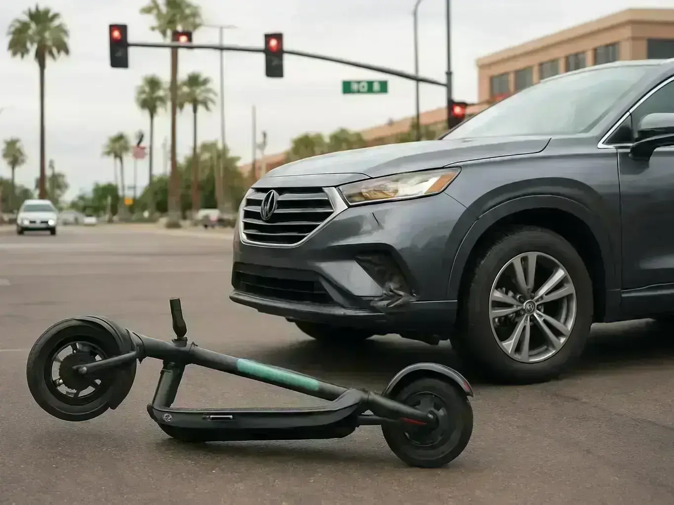 Tempe hit and run e-scooter claim investigation near Apache Boulevard with local traffic footage review