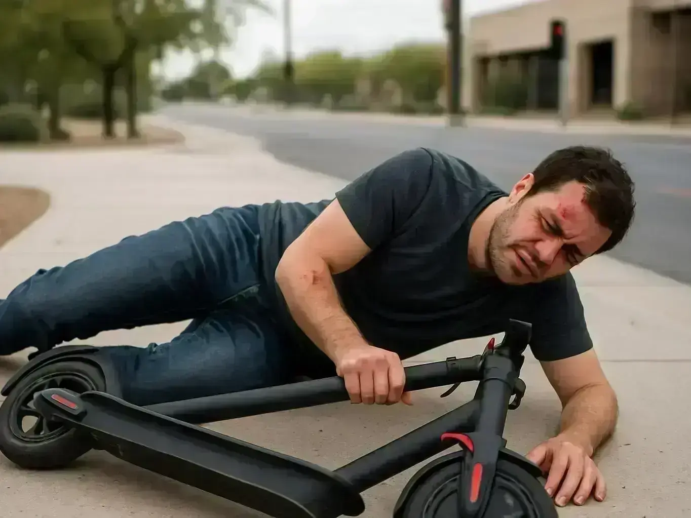 Central City e-scooter hit and run claim support near Chase Field with local accident investigation documents