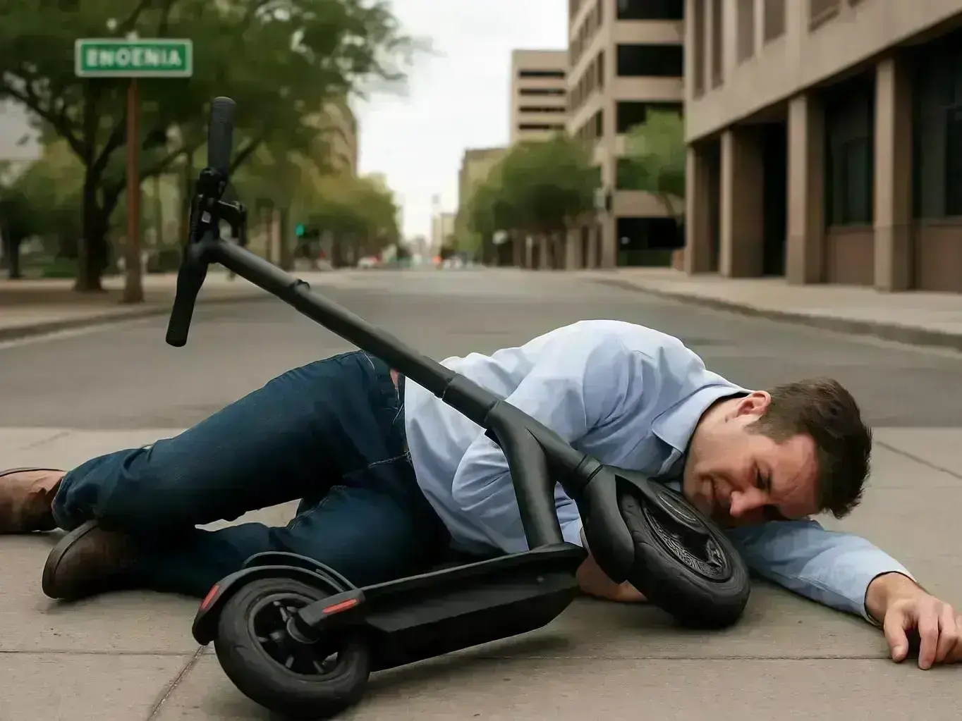 Gilbert attorney consulting client about e-scooter accident settlement options