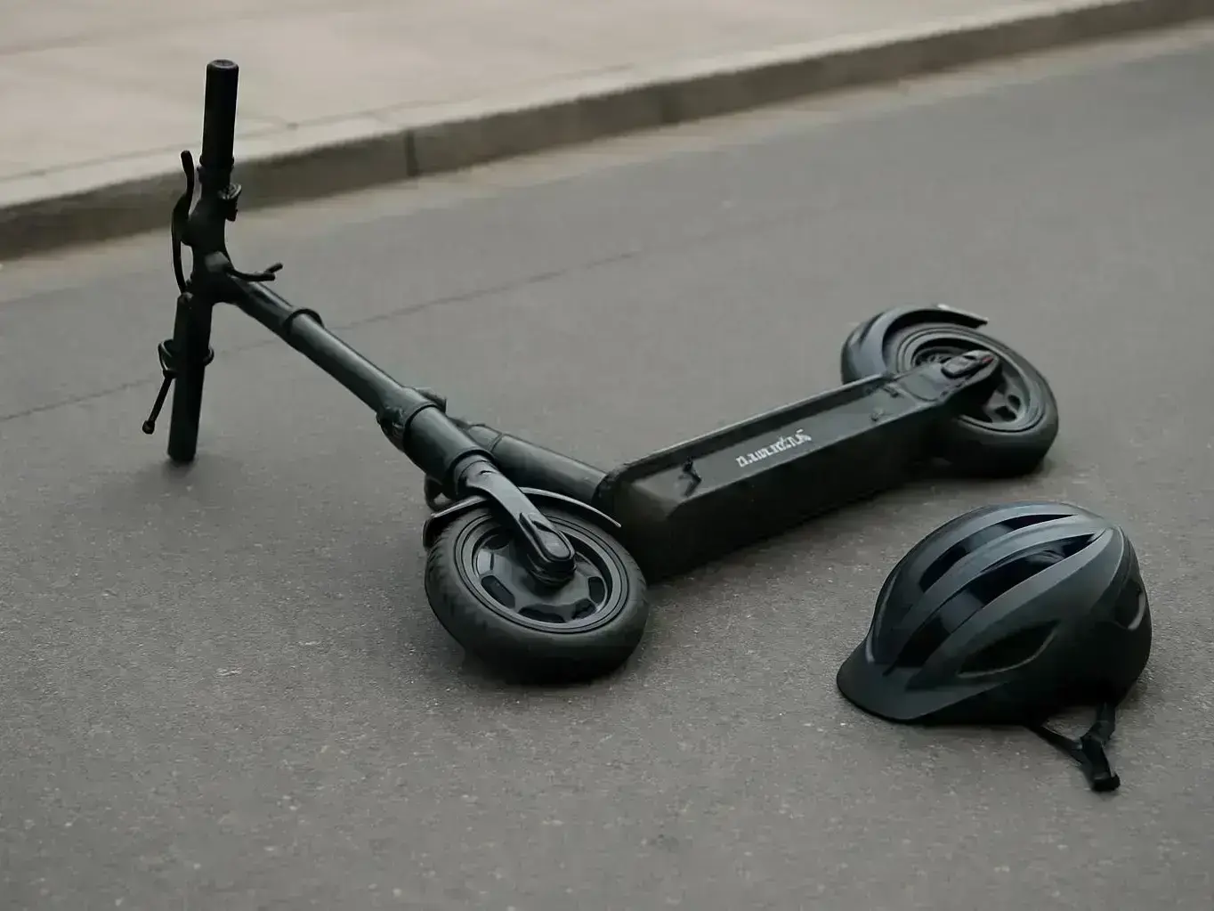 E-scooter accident scene in Gilbert with police and medical responders