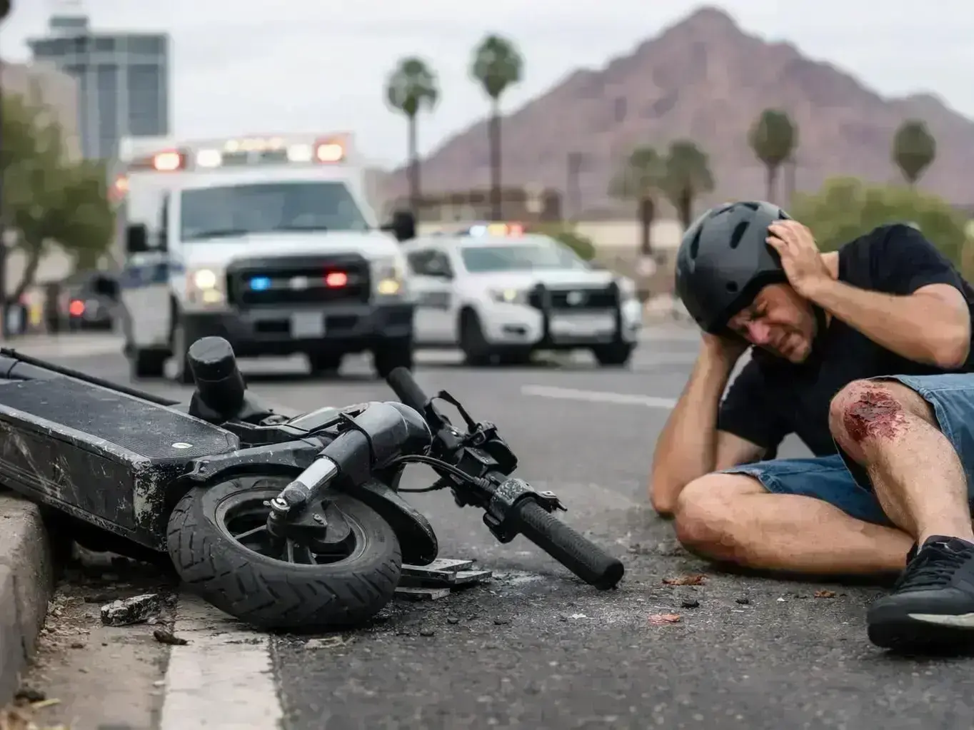 Mesa AZ e-scooter injury claim consultation for rider hit near Country Club Drive and Southern Avenue