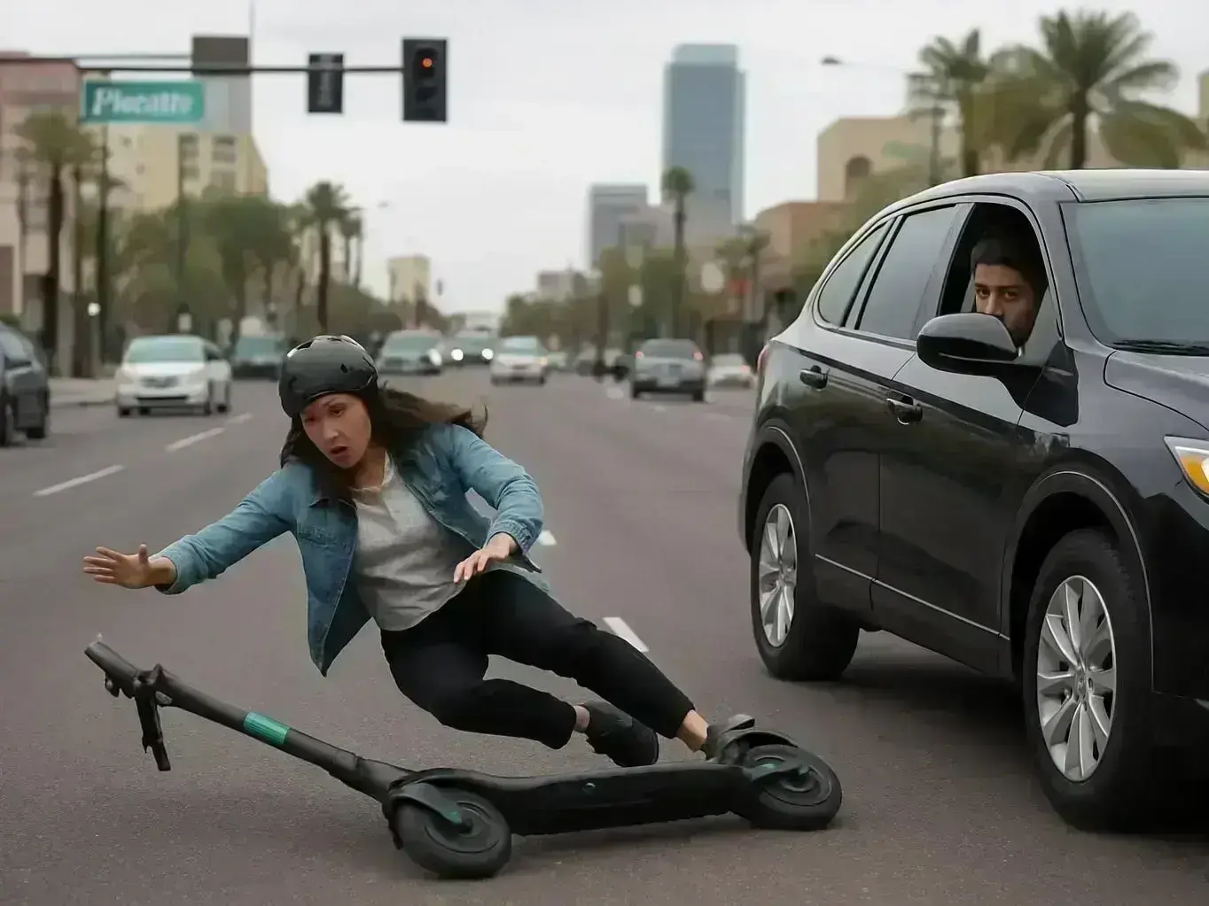 Gilbert AZ e-scooter accident lawyer consulting client about lost wages claim